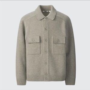 Uniqlo Wool Knitted Jacket Olive Green Size L Unisex